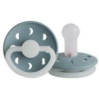 FRIGG Silicone Glow in the Dark Moon Pacifier Size 2 - Stone Blue